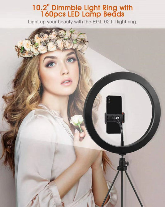 Free shipping-10" Phone Selfie LED Ring Light with Stand