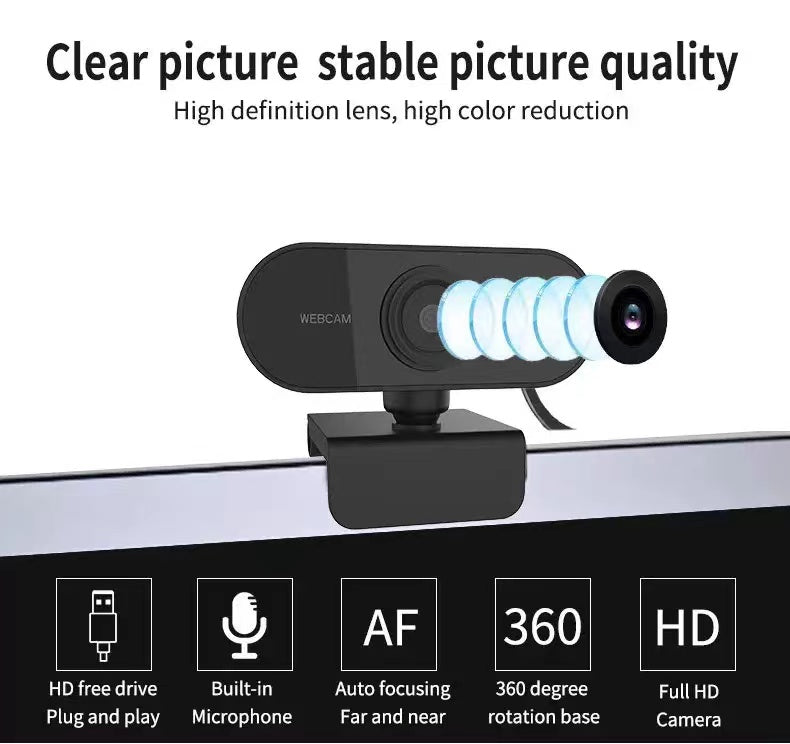 Free shipping- 1080P Webcam Full HD For Desktop & Laptop