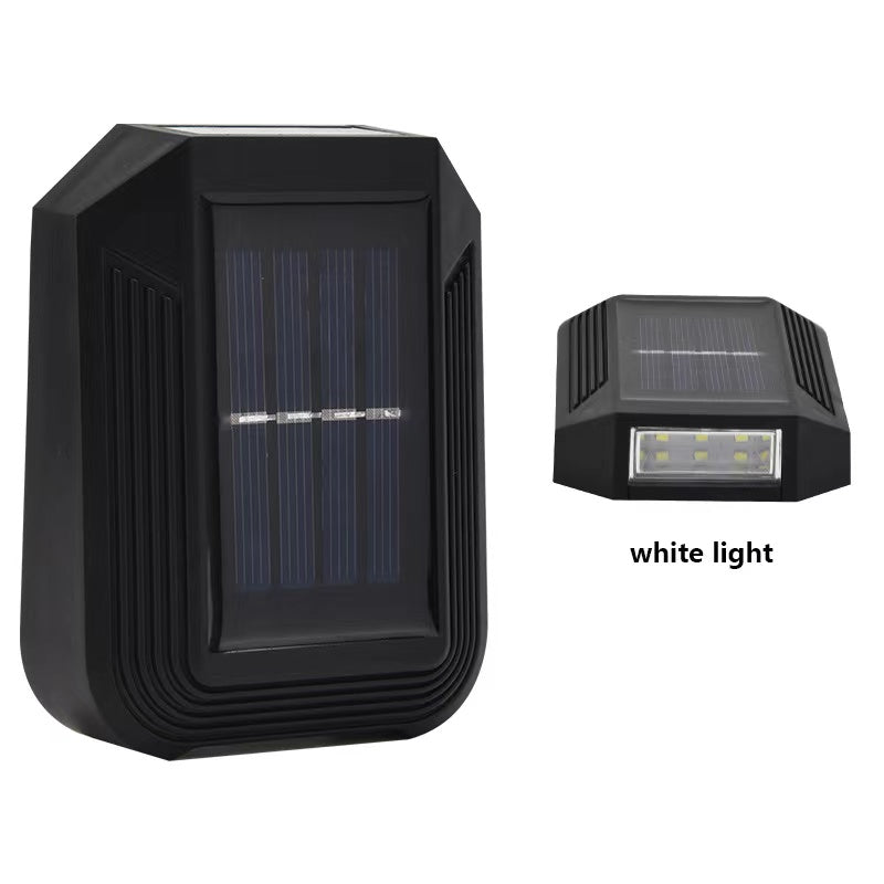 Free shipping- LED Solar Powered Waterproof Wall Light Fence Outdoor Garden