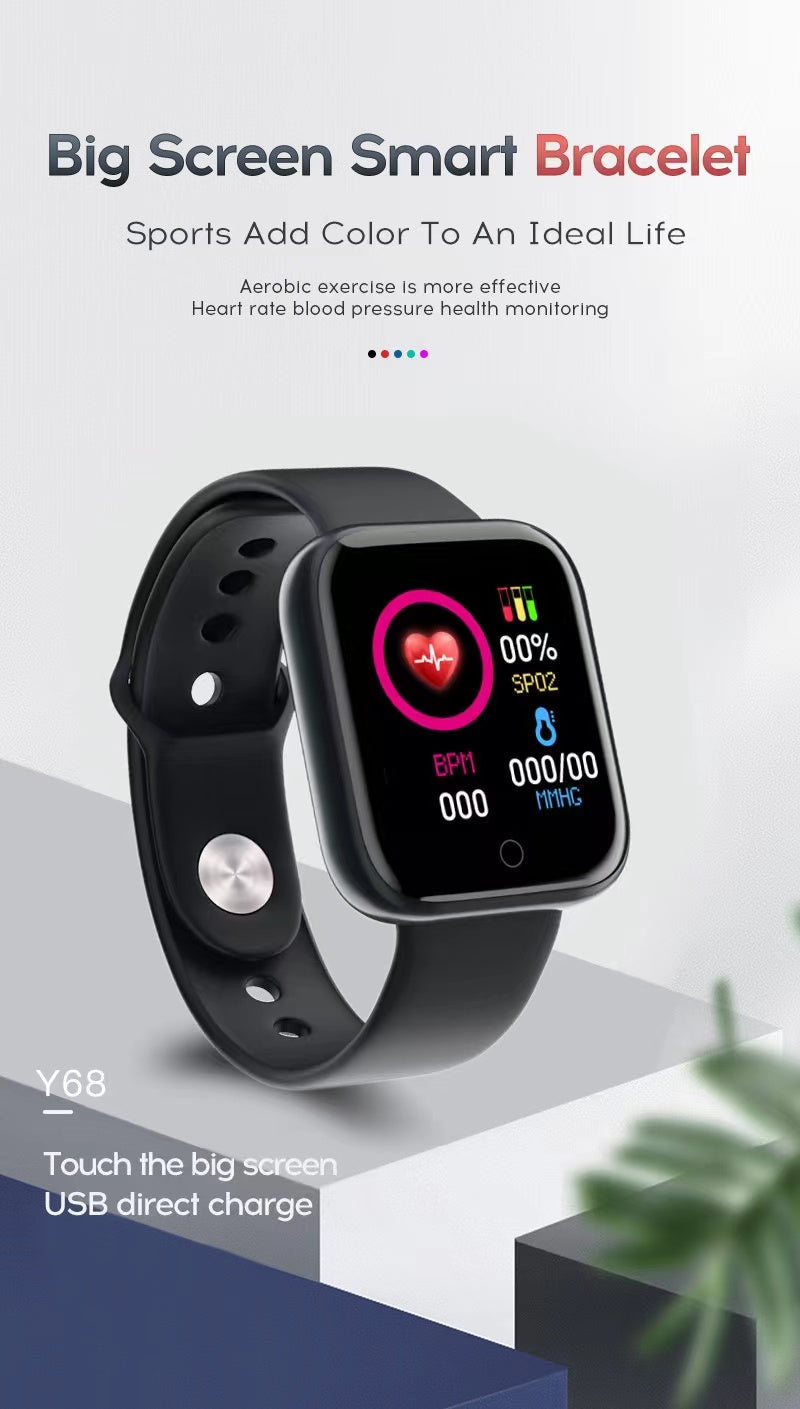 Free shipping- 1.3" Smart Watch Sport Body Temperature Heart Rate Blood Oxygen Pressure Monitor