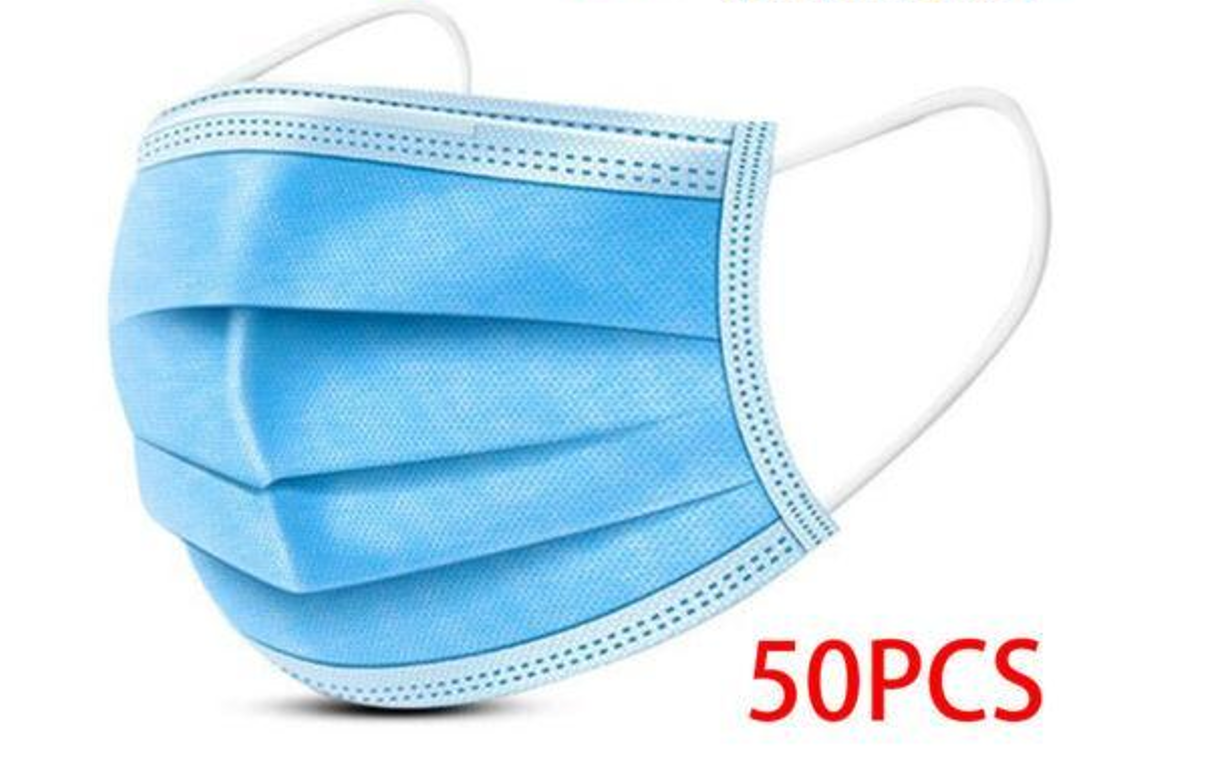 Free shipping-50PC/100PC 3 Layers Disposable Medical Face Mask