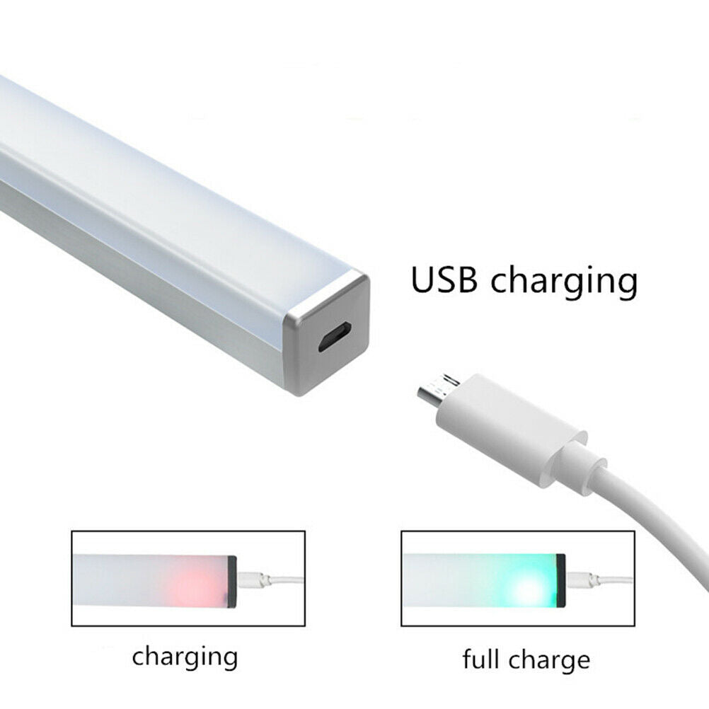 Free shipping-10CM/ 20CM/ 30CM LED Wireless PIR Motion Sensor Closet Lights USB Rechargeable Light Strips Lamp