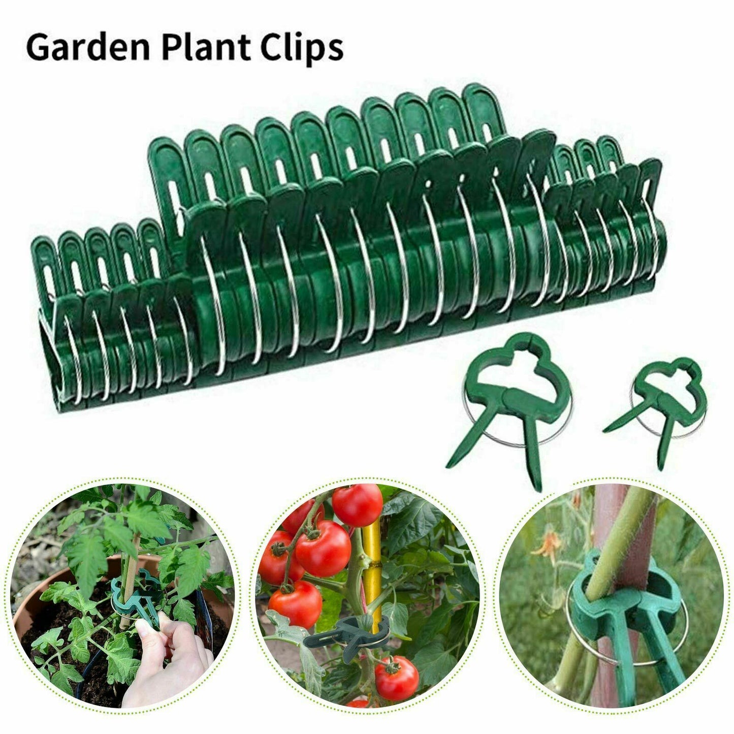 Free shipping- 20PCS Garden Plant Clips Tomato Tie Stem Orchid Support Weatherproof Grow Training