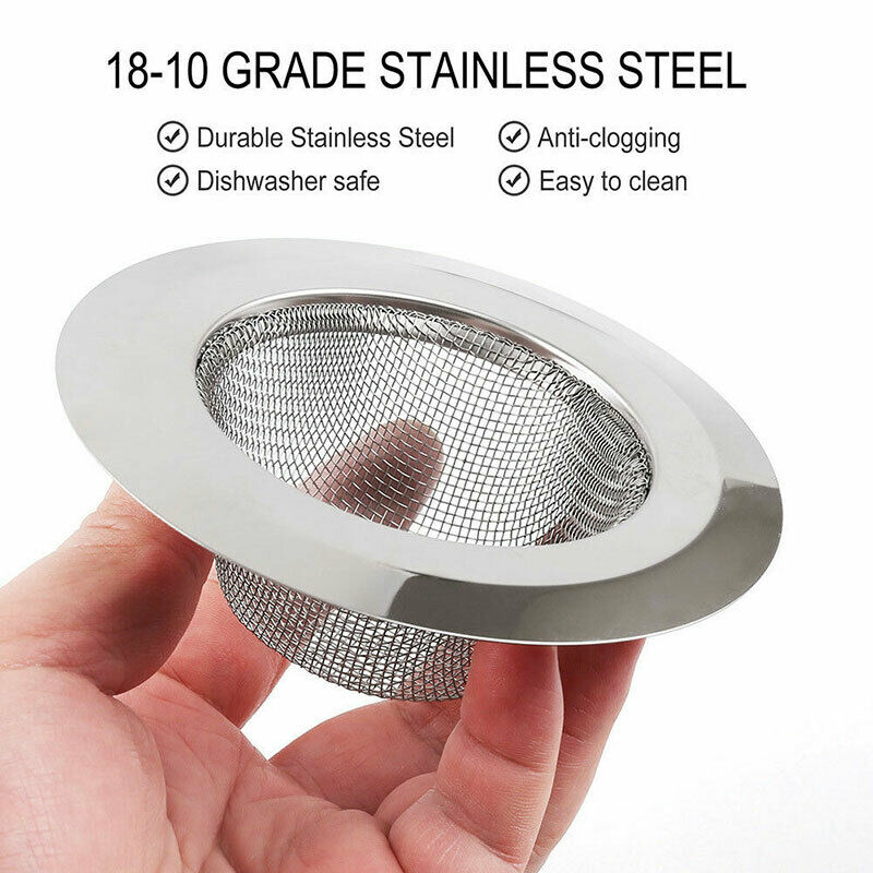 Free shipping- 2pc Stainless Steel Kitchen Bathroom Sink Strainer Waste Plug Filter Drain Stopper