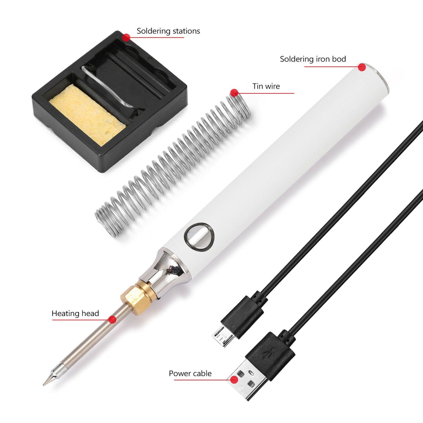 Free shipping- USB Soldering Iron 5V 8W Adjustable Temperature Electric Soldering Iron