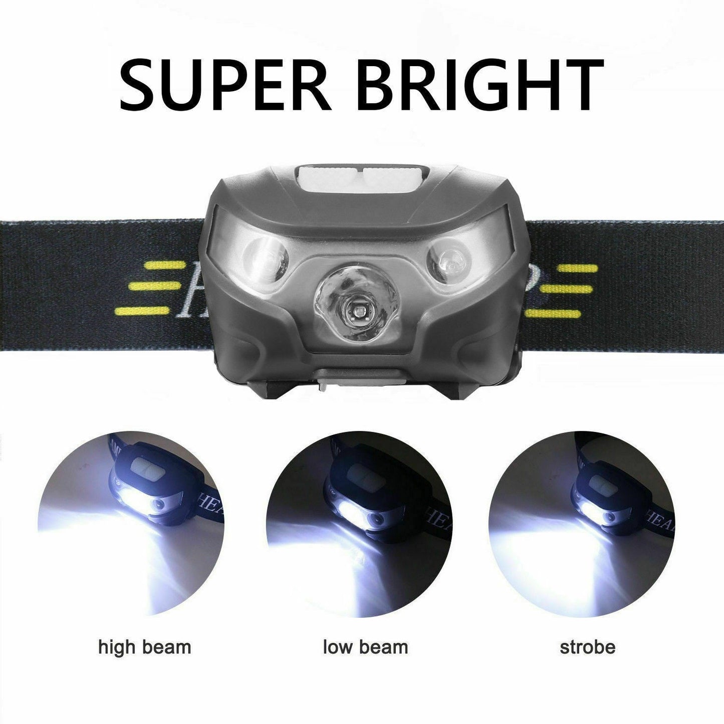 Free Shipping - Waterproof Head Torch LED Headlamp Flashlight USB Rechargeable Camping Fish CREE