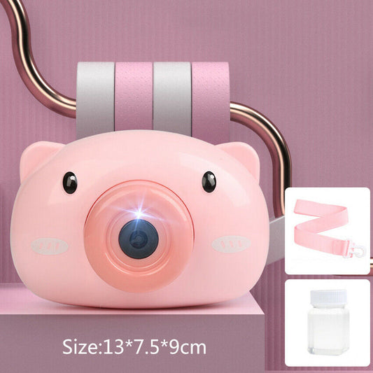 Free shipping- Piggy Camera Bubble Maker Machine with BATTERY