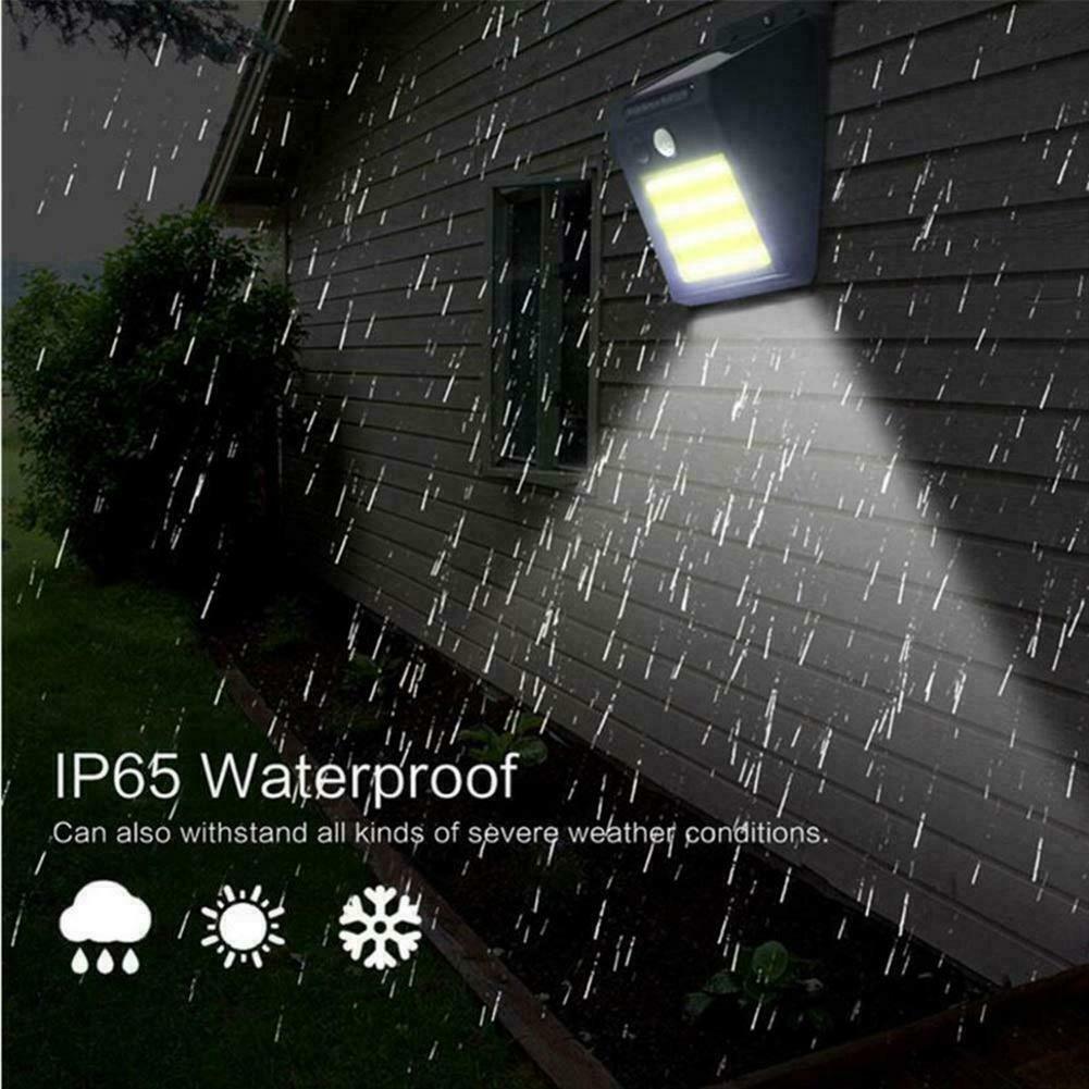 Solar Power 48 LED Waterproof PIR Motion Sensor Wall Light Outdoor Garden Lamp