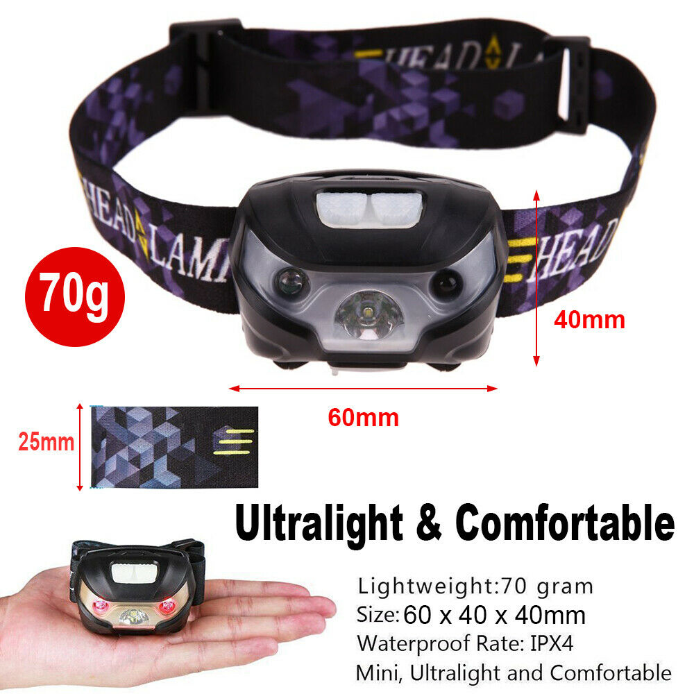 Free Shipping - Waterproof Head Torch LED Headlamp Flashlight USB Rechargeable Camping Fish CREE