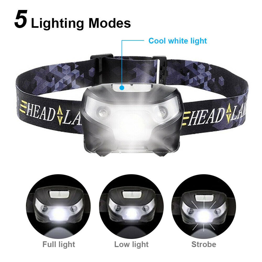 Free Shipping - Waterproof Head Torch LED Headlamp Flashlight USB Rechargeable Camping Fish CREE