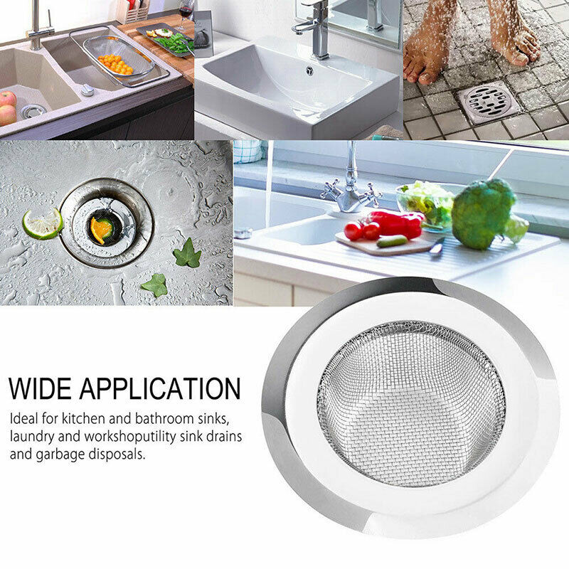 Free shipping- 2pc Stainless Steel Kitchen Bathroom Sink Strainer Waste Plug Filter Drain Stopper