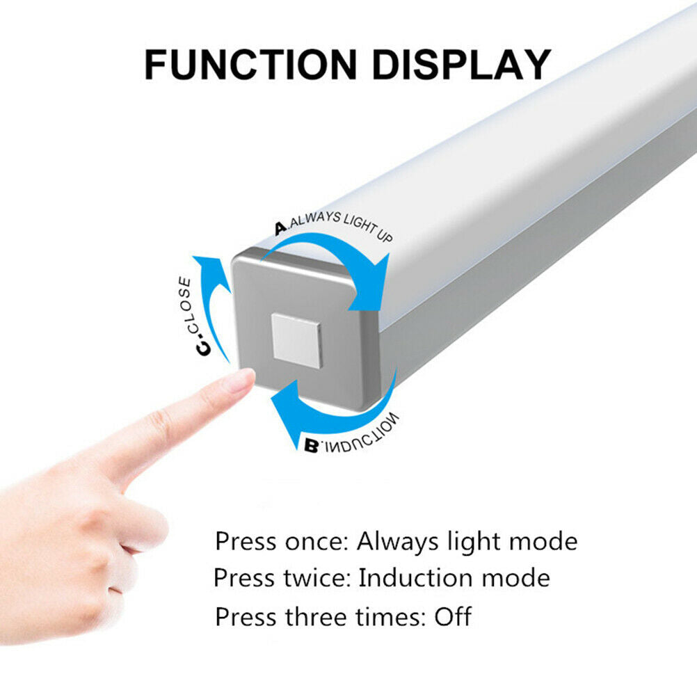 Free shipping-10CM/ 20CM/ 30CM LED Wireless PIR Motion Sensor Closet Lights USB Rechargeable Light Strips Lamp