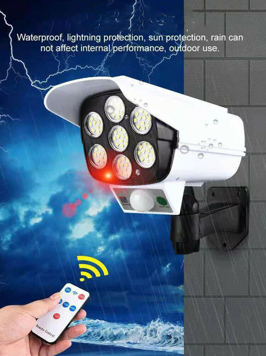 Free shipping- Solar Powered 77 LED Outdoor Sensor Light Fake Security Camera