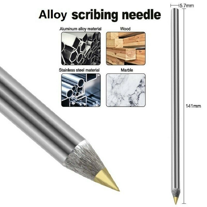 Free shipping- 2pcs Alloy Marking Pen Needle Single-Point Pen Type Silver Construction Marking Tools