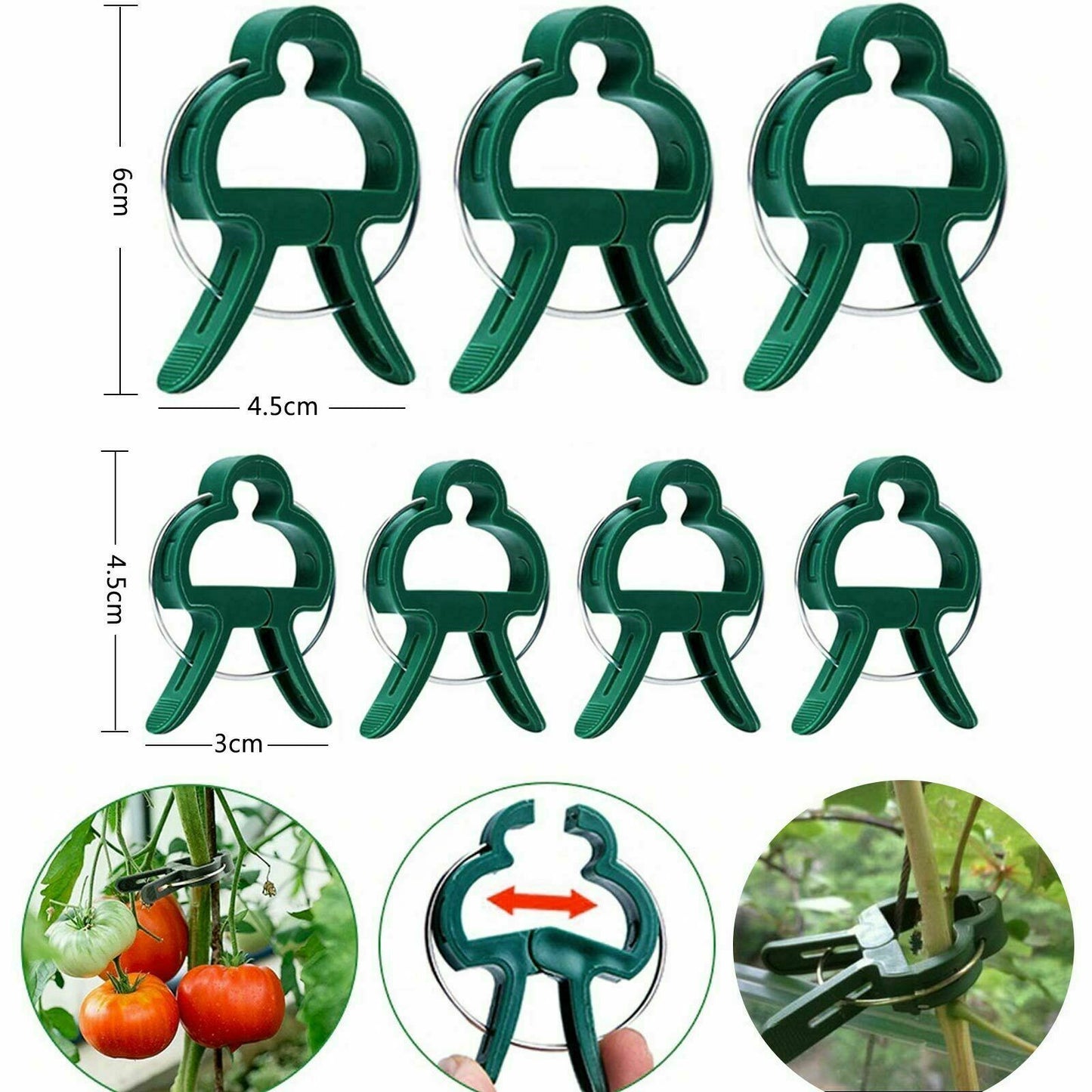 Free shipping- 20PCS Garden Plant Clips Tomato Tie Stem Orchid Support Weatherproof Grow Training