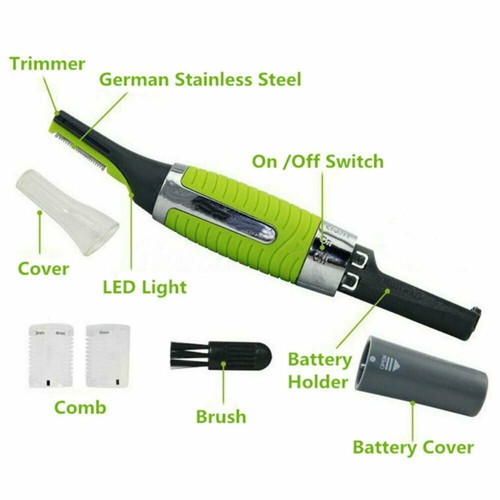 Free shipping- Personal Face Hair Trimmer Remover Razor Led Light