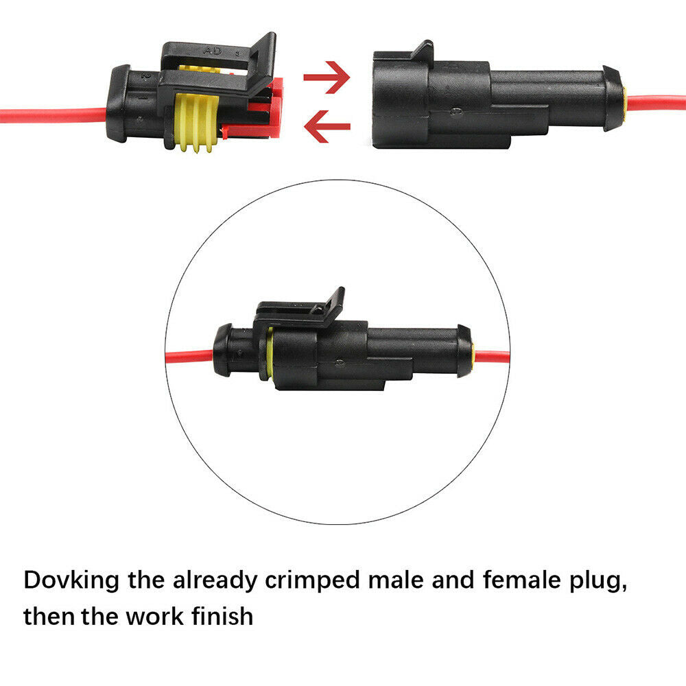 Free shipping- 240 Pcs 12V Electrical Terminal Wire Connectors Kit 1/2/3/4/5/6 Pin Waterproof