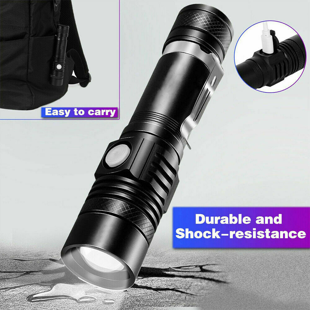 Free shipping-60000lm CREE XM-L Flashlight LED Torch USB Rechargeable