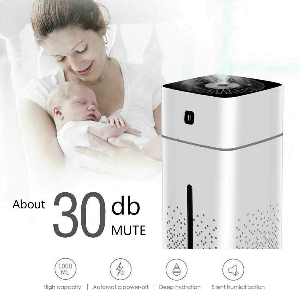 Free shipping- Ultrasonic Air Humidifier Purifier 1L