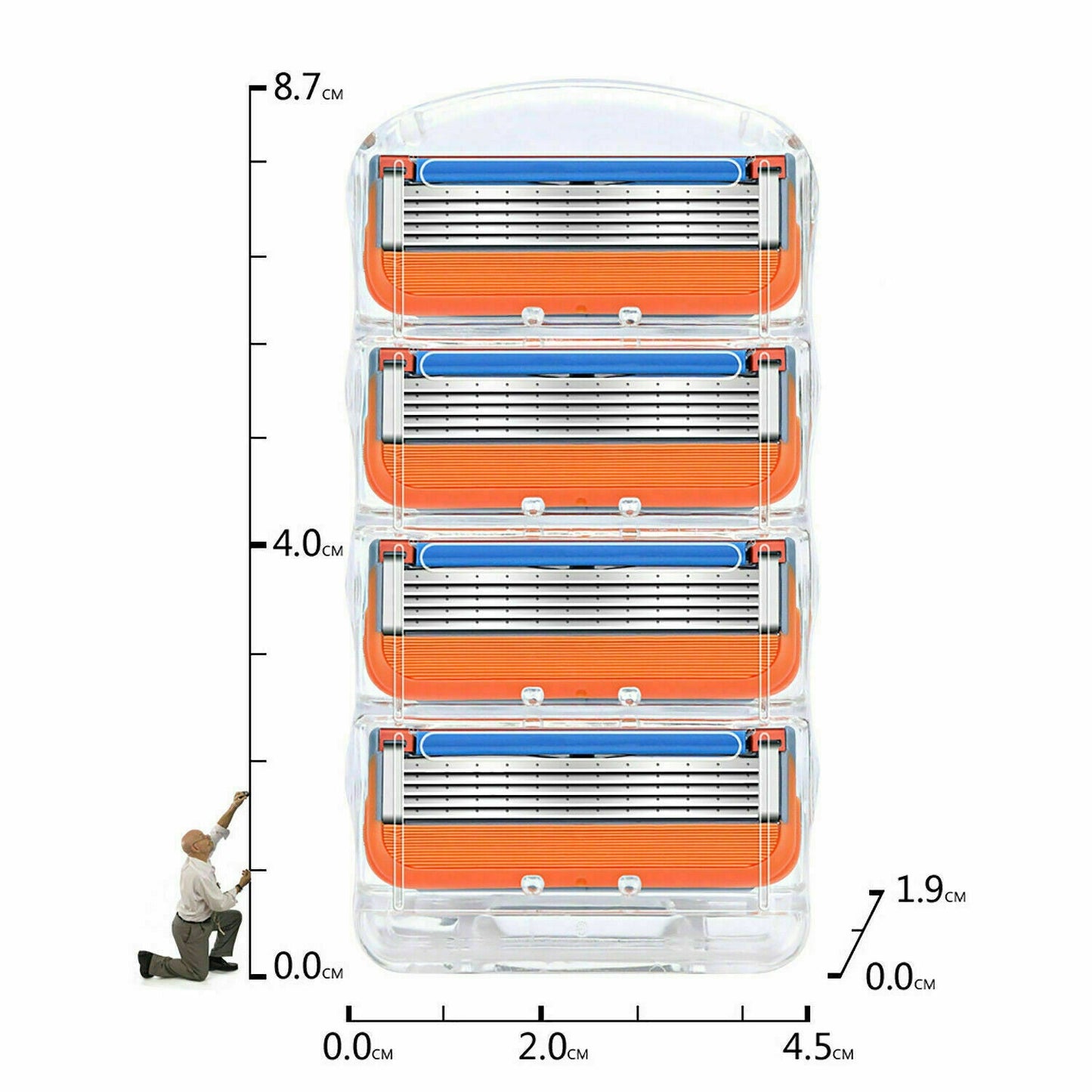 Free shipping-8PCS/16PCS 5 layers Blades for Gillette Fusion Razor