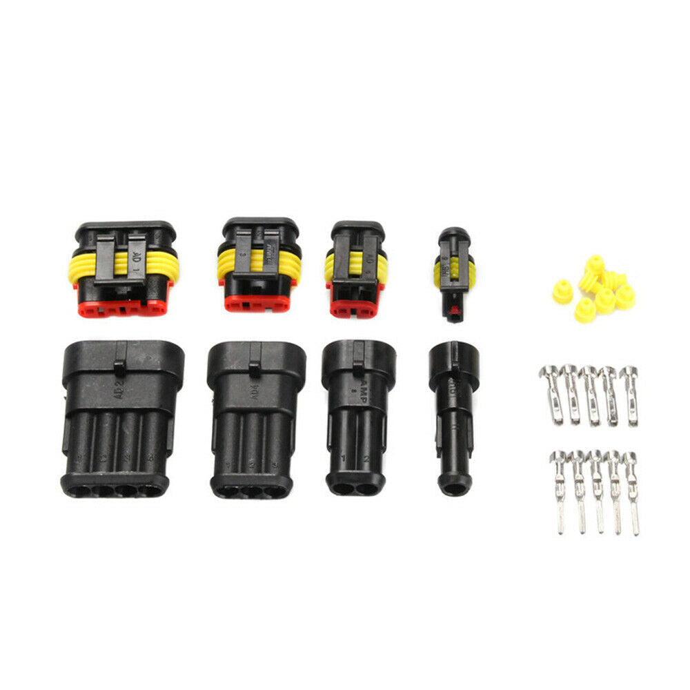 Free shipping- 240 Pcs 12V Electrical Terminal Wire Connectors Kit 1/2/3/4/5/6 Pin Waterproof