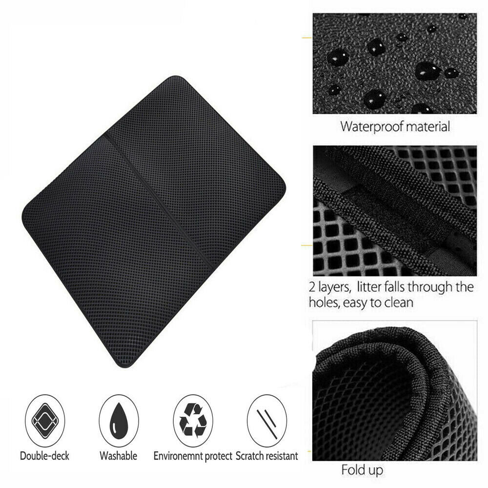 Free shipping- Waterproof Foldable Double-Layer Cat Litter Mat