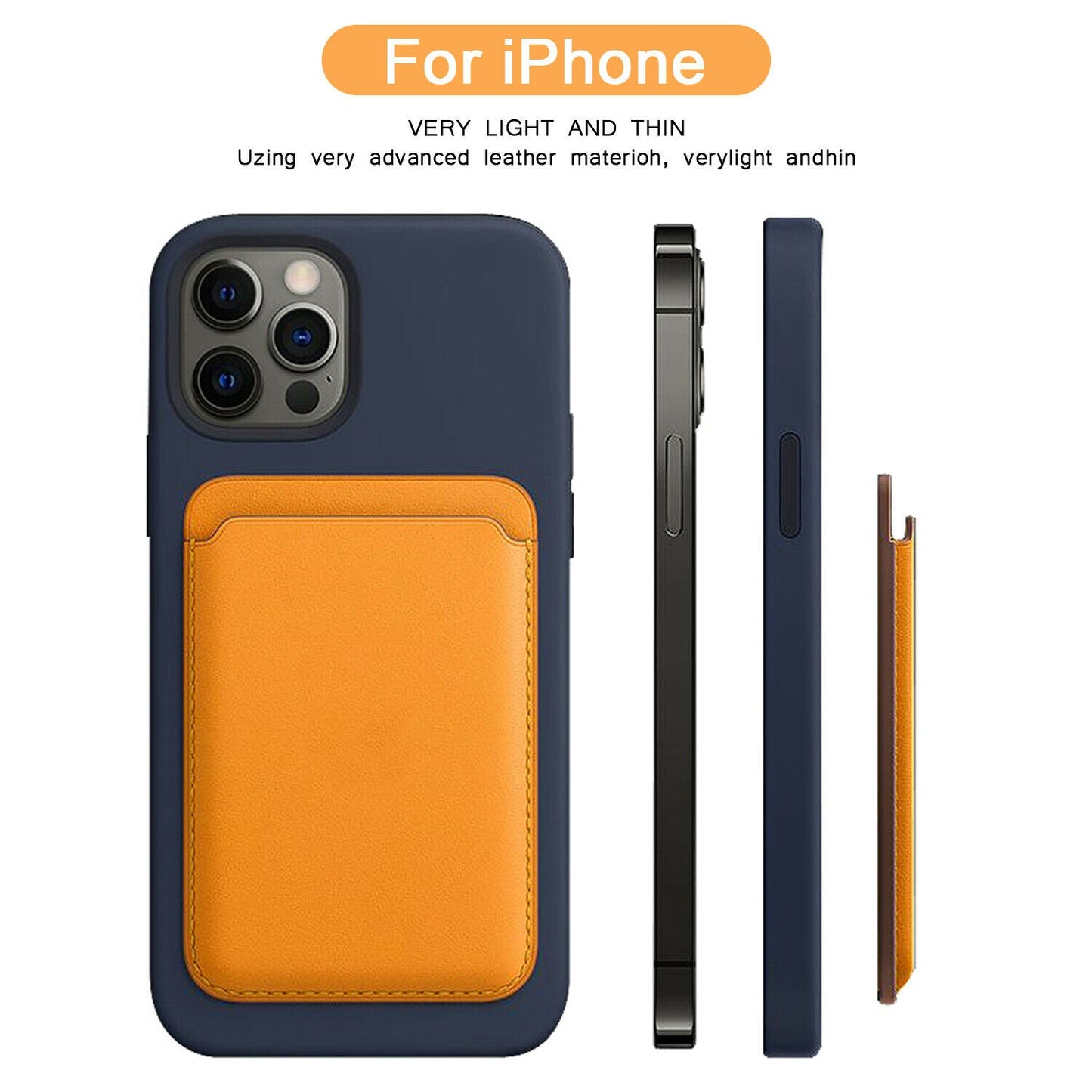 Free Shipping - For iPhone 12 Pro Max 12 Mini with Mag Safe Leather Magnetic Wallet Case Cover