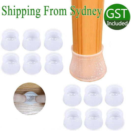 Free shipping- 12PCS Silicone Chair Leg Caps Floor Protectors Furniture Table Cover Feet Pads