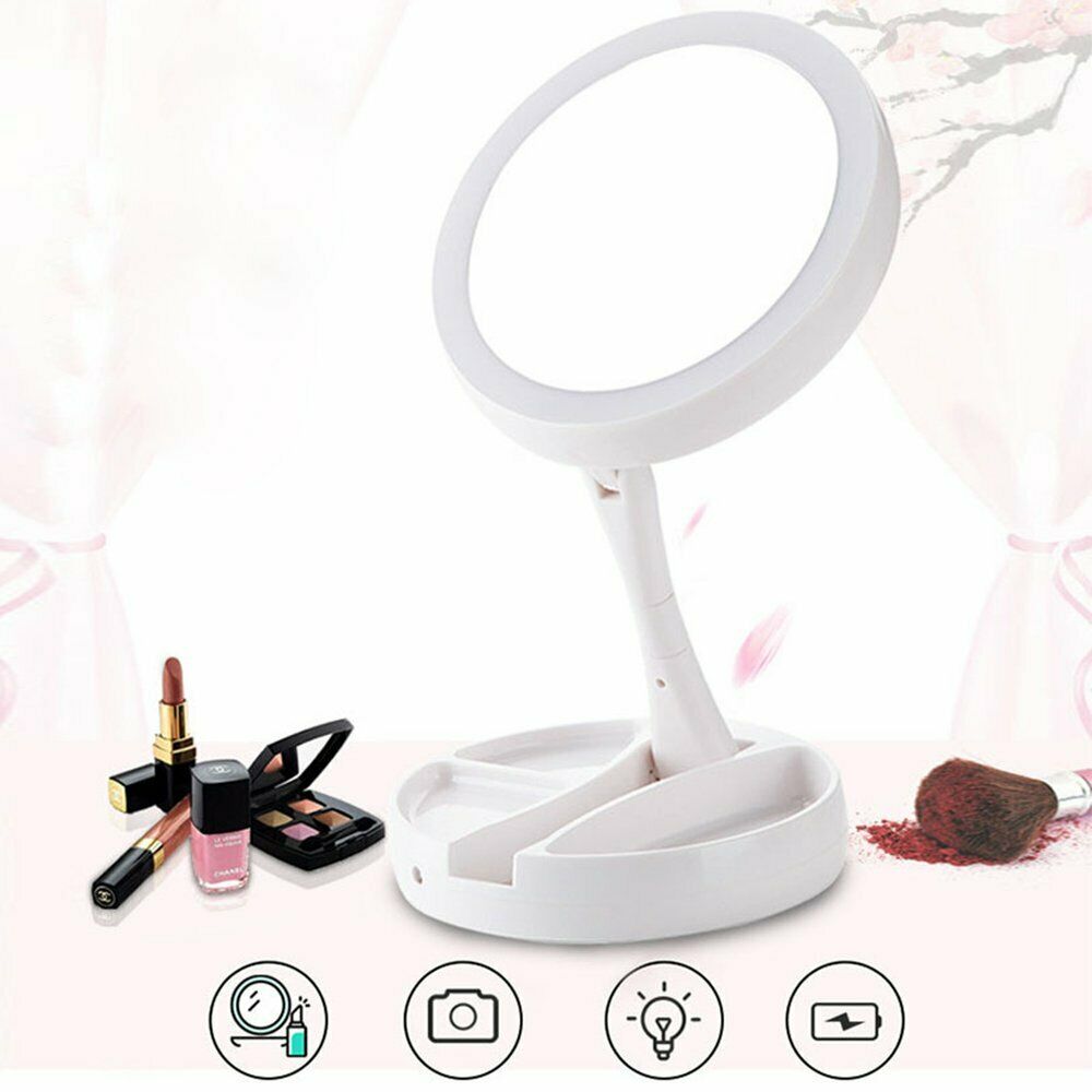 Free shipping- LED 10X Magnifying Double Side Makeup Mirror