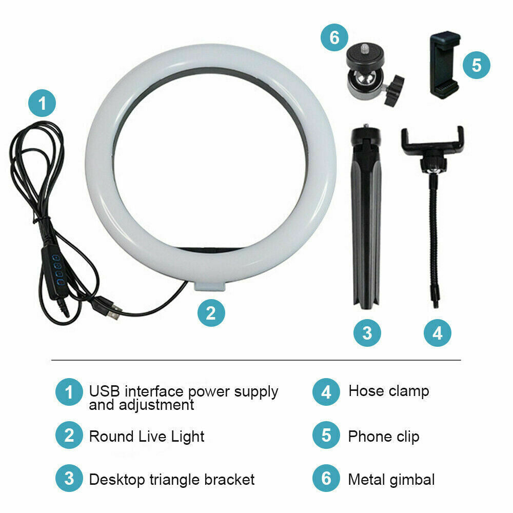 Free shipping-10" Phone Selfie LED Ring Light with Stand