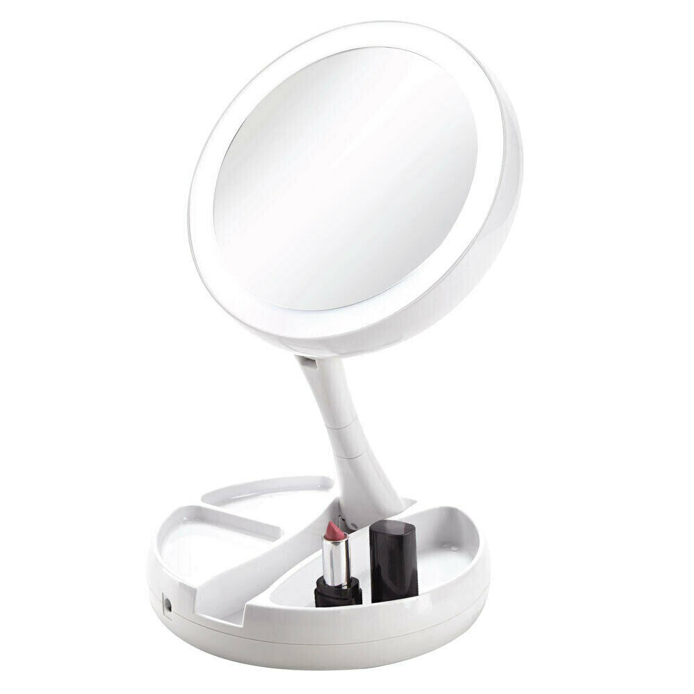 Free shipping- LED 10X Magnifying Double Side Makeup Mirror