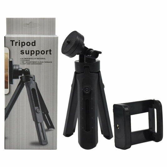 Universal 360° Rotation Extended Tripod Support Mount Holder for Mobile Phone