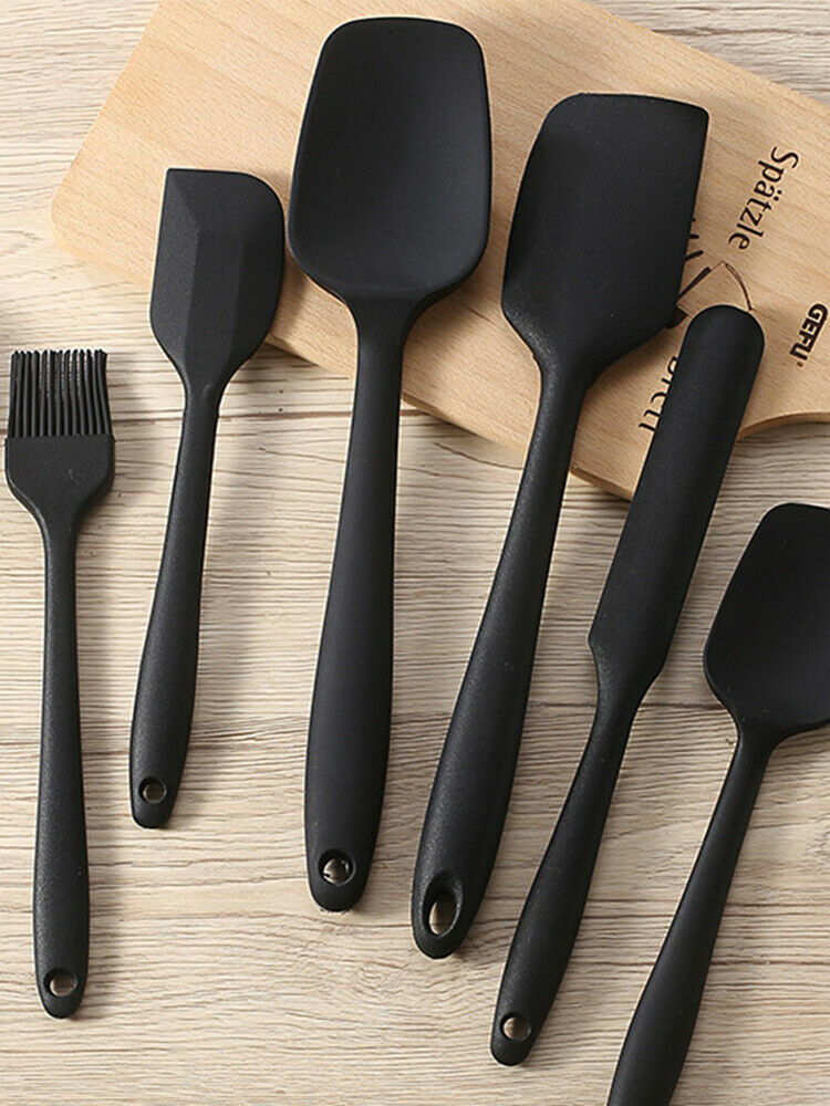 Free shipping-6pcs Silicone Spoon Utensil Spatula Set