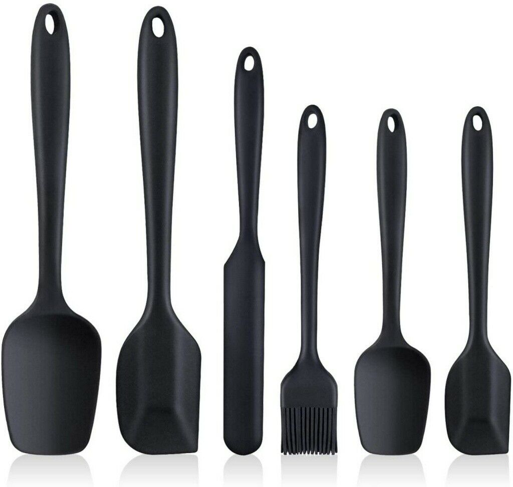 Free shipping-6pcs Silicone Spoon Utensil Spatula Set