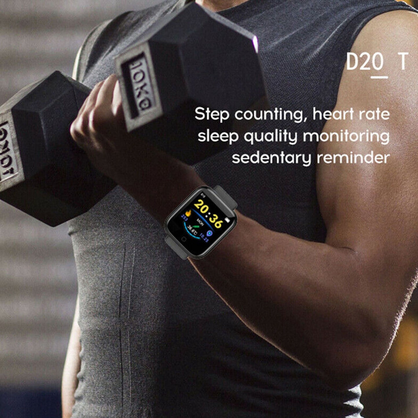 Free shipping- 1.3" Smart Watch Sport Body Temperature Heart Rate Blood Oxygen Pressure Monitor