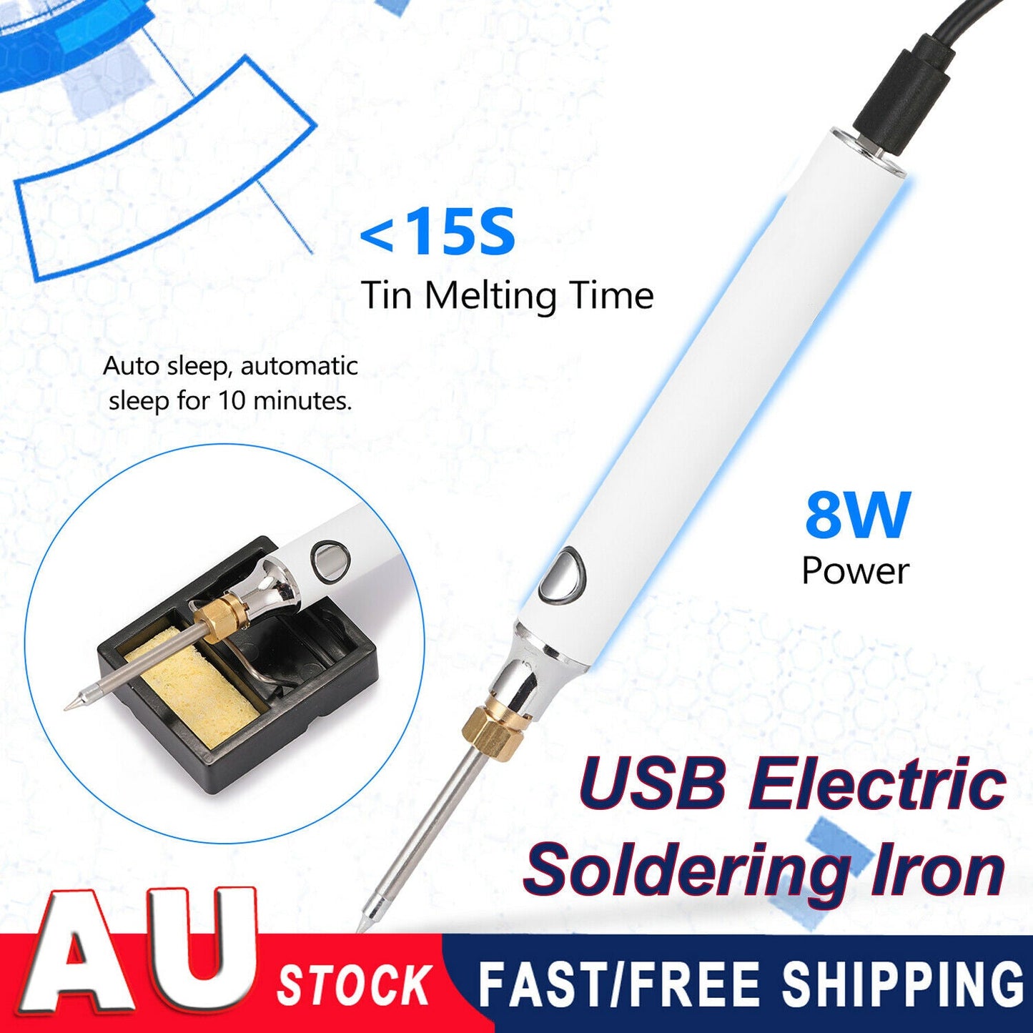 Free shipping- USB Soldering Iron 5V 8W Adjustable Temperature Electric Soldering Iron