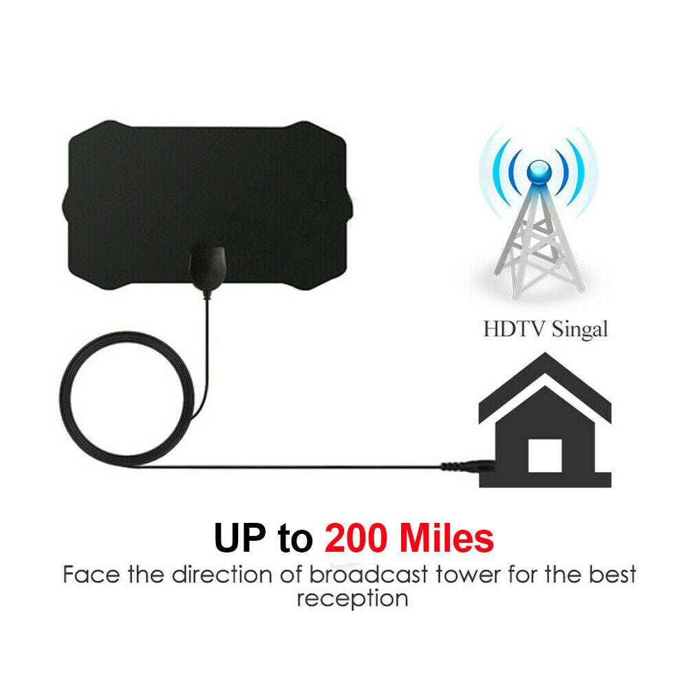 Free shipping- 200 Mile Range HD Digitel TV Antenna Receiver 4K